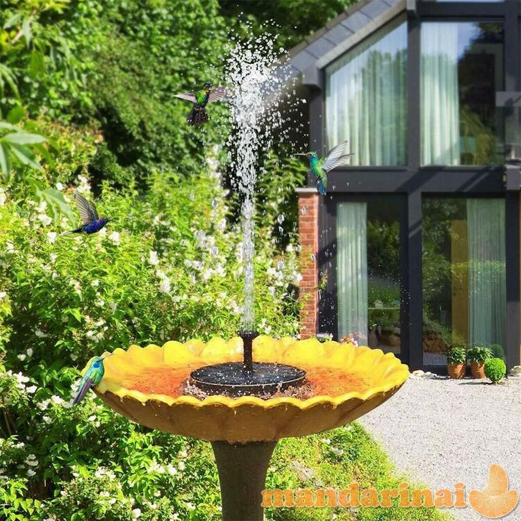 13cm. tvenkinio fontanas su saulės elementais