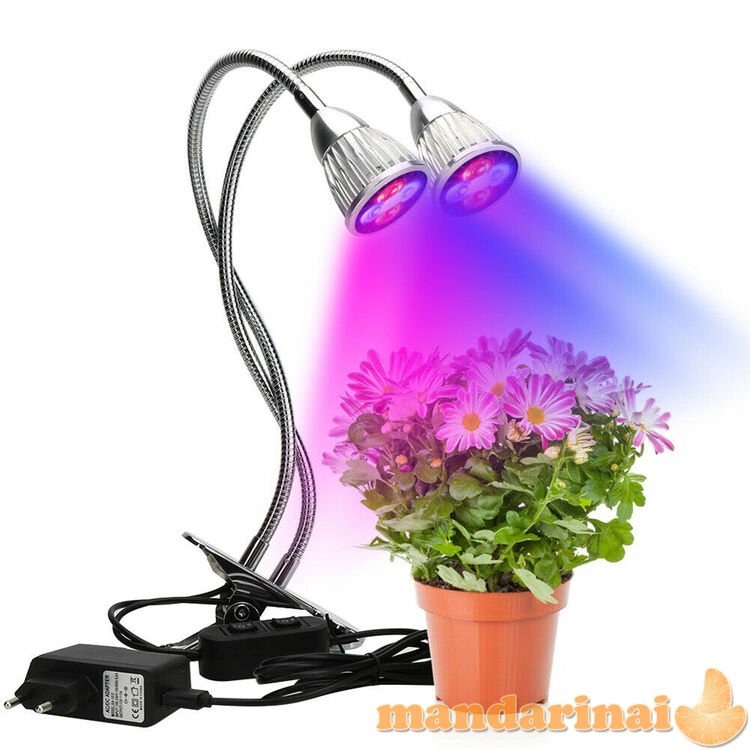 Pilno spektro šviestuvas augalų auginimui su 2 lempomis