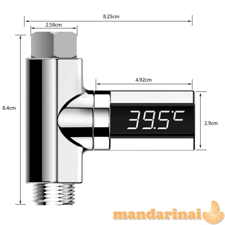 Skaitmeninis vandens termometras dušui, voniai ar virtuvei