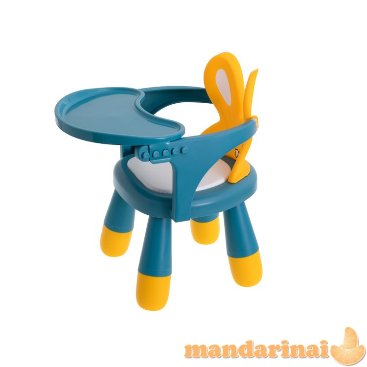 Maitinimo ir žaidimų stalo kėdė geltona spalva